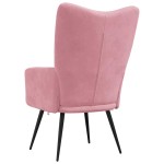 vidaXL Scaun de relaxare, roz, catifea vidaXL Scaun de relaxare, roz, catifea