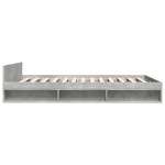 vidaXL Cadru de pat cu sertare, gri beton, 135x190 cm, lemn prelucrat vidaXL Cadru de pat cu sertare, gri beton, 135x190 cm, lemn prelucrat