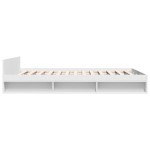 vidaXL Cadru de pat cu sertare, alb, 120x190 cm, lemn prelucrat vidaXL Cadru de pat cu sertare, alb, 120x190 cm, lemn prelucrat