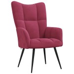 vidaXL Scaun de relaxare, roșu vin, catifea vidaXL Scaun de relaxare, roșu vin, catifea