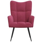 vidaXL Scaun de relaxare, roșu vin, catifea vidaXL Scaun de relaxare, roșu vin, catifea