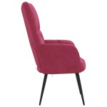 vidaXL Scaun de relaxare, roșu vin, catifea vidaXL Scaun de relaxare, roșu vin, catifea