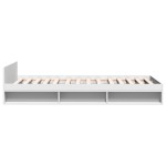 vidaXL Cadru de pat cu sertar, alb, 90x190 cm, lemn prelucrat
