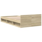 vidaXL Cadru de pat cu sertar stejar sonoma 90x190 cm lemn prelucrat vidaXL Cadru de pat cu sertar stejar sonoma 90x190 cm lemn prelucrat