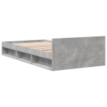 vidaXL Cadru de pat cu sertar, gri beton, 100x200 cm, lemn prelucrat