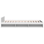 vidaXL Cadru de pat cu sertar, alb, 90x200 cm, lemn prelucrat