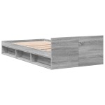 vidaXL Cadru de pat cu sertar gri sonoma 90x200 cm lemn prelucrat