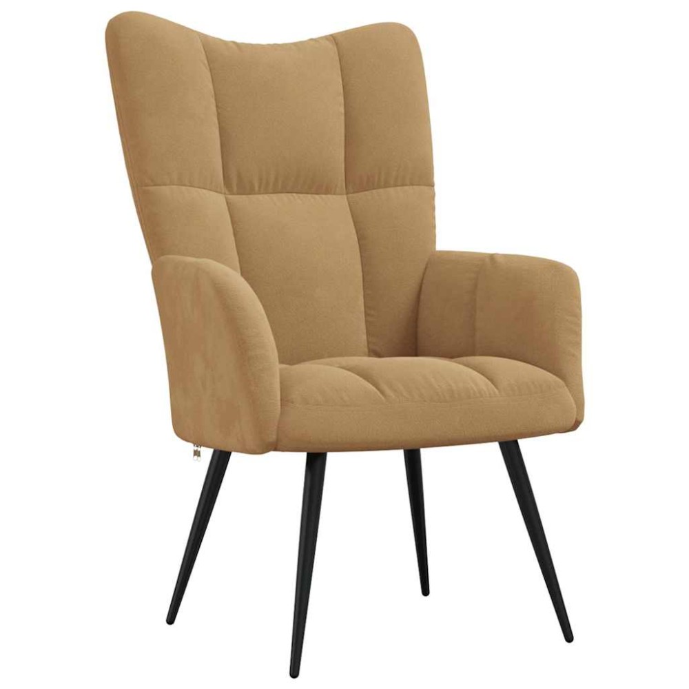 vidaXL Scaun de relaxare, maro, catifea
