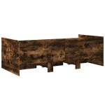 vidaXL Pat de zi cu sertare fără saltea, stejar fumuriu, 90x200 cm