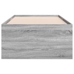 vidaXL Pat de zi cu sertare fără saltea, gri sonoma, 100x200 cm
