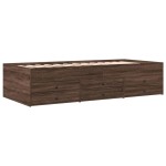 vidaXL Pat de zi cu sertare fără saltea, stejar maro, 100x200 cm