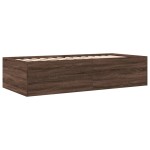 vidaXL Pat de zi cu sertare fără saltea, stejar maro, 100x200 cm
