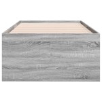 vidaXL Pat de zi cu sertare fără saltea, gri sonoma, 90x200 cm