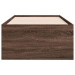 vidaXL Pat de zi cu sertare fără saltea, stejar maro, 90x200 cm