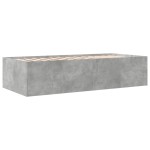 vidaXL Pat de zi cu sertare fără saltea, gri beton, 90x190 cm