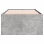 vidaXL Pat de zi cu sertare fără saltea, gri beton, 75x190 cm