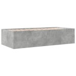 vidaXL Pat de zi cu sertare fără saltea, gri beton, 75x190 cm