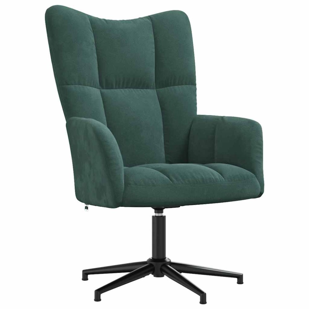 vidaXL Scaun de relaxare, verde închis, catifea