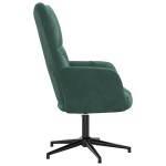 vidaXL Scaun de relaxare, verde închis, catifea vidaXL Scaun de relaxare, verde închis, catifea
