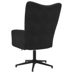 vidaXL Scaun de relaxare, negru, catifea vidaXL Scaun de relaxare, negru, catifea