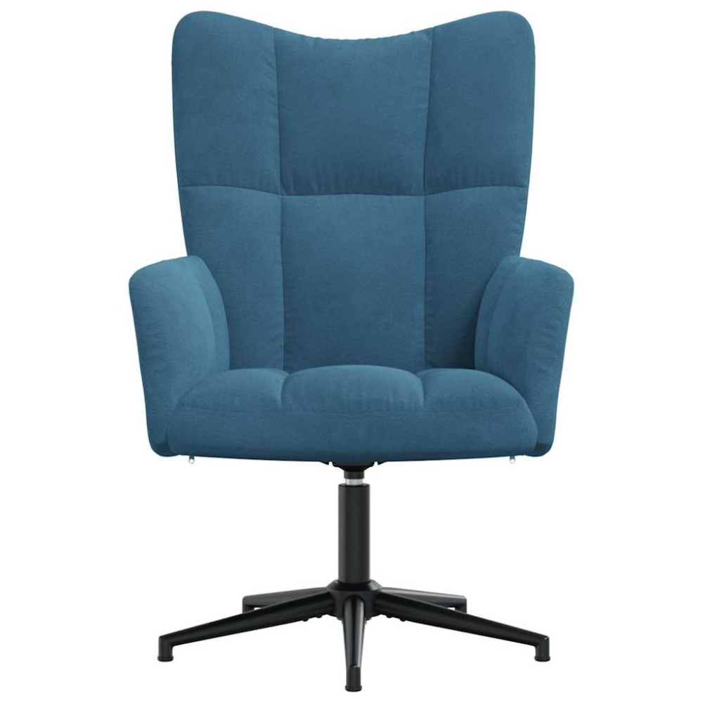 vidaXL Scaun de relaxare, albastru, catifea