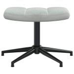 vidaXL Scaun de relaxare cu taburet, gri deschis, catifea vidaXL Scaun de relaxare cu taburet, gri deschis, catifea