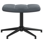 vidaXL Scaun de relaxare cu taburet, gri închis, catifea vidaXL Scaun de relaxare cu taburet, gri închis, catifea