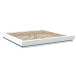 vidaXL Cadru de pat cu lumini LED, alb, 180x200 cm, lemn prelucrat vidaXL Cadru de pat cu lumini LED, alb, 180x200 cm, lemn prelucrat