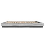 vidaXL Cadru de pat cu lumini LED gri sonoma 180x200 cm lemn prelucrat vidaXL Cadru de pat cu lumini LED gri sonoma 180x200 cm lemn prelucrat