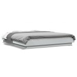 vidaXL Cadru de pat cu lumini LED, alb, 160x200 cm, lemn prelucrat