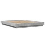 vidaXL Cadru de pat cu lumini LED gri beton 160x200 cm, lemn prelucrat vidaXL Cadru de pat cu lumini LED gri beton 160x200 cm, lemn prelucrat