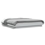 vidaXL Cadru de pat cu lumini LED, alb, 150x200 cm, lemn prelucrat vidaXL Cadru de pat cu lumini LED, alb, 150x200 cm, lemn prelucrat
