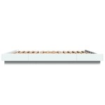 vidaXL Cadru de pat cu lumini LED, alb, 150x200 cm, lemn prelucrat vidaXL Cadru de pat cu lumini LED, alb, 150x200 cm, lemn prelucrat