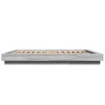 vidaXL Cadru de pat cu lumini LED gri sonoma 150x200 cm lemn prelucrat vidaXL Cadru de pat cu lumini LED gri sonoma 150x200 cm lemn prelucrat