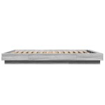 vidaXL Cadru de pat cu lumini LED gri sonoma 140x200 cm lemn prelucrat vidaXL Cadru de pat cu lumini LED gri sonoma 140x200 cm lemn prelucrat