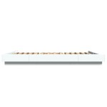 vidaXL Cadru de pat cu lumini LED, alb, 120x200 cm, lemn prelucrat vidaXL Cadru de pat cu lumini LED, alb, 120x200 cm, lemn prelucrat