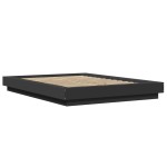 vidaXL Cadru de pat cu lumini LED, negru, 120x200 cm, lemn prelucrat vidaXL Cadru de pat cu lumini LED, negru, 120x200 cm, lemn prelucrat
