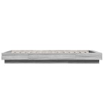 vidaXL Cadru de pat cu lumini LED gri sonoma 100x200 cm lemn prelucrat vidaXL Cadru de pat cu lumini LED gri sonoma 100x200 cm lemn prelucrat