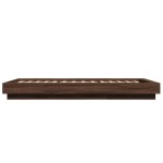 vidaXL Cadru de pat cu lumini LED stejar maro 100x200cm lemn prelucrat