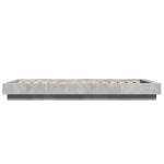 vidaXL Cadru de pat cu lumini LED, gri beton, 90x200 cm lemn prelucrat