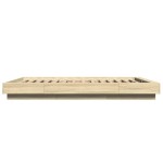 vidaXL Cadru de pat cu LED stejar sonoma 140x190 cm lemn prelucrat
