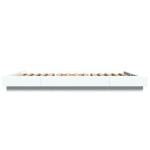 vidaXL Cadru de pat cu lumini LED, alb, 135x190 cm, lemn prelucrat vidaXL Cadru de pat cu lumini LED, alb, 135x190 cm, lemn prelucrat
