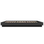 vidaXL Cadru de pat cu lumini LED, negru, 135x190 cm, lemn prelucrat vidaXL Cadru de pat cu lumini LED, negru, 135x190 cm, lemn prelucrat