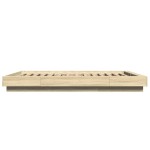 vidaXL Cadru de pat cu LED stejar sonoma 135x190 cm lemn prelucrat