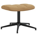 vidaXL Scaun de relaxare cu taburet, maro, catifea