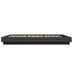 vidaXL Cadru de pat cu lumini LED, negru, 120x190 cm, lemn prelucrat vidaXL Cadru de pat cu lumini LED, negru, 120x190 cm, lemn prelucrat