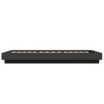vidaXL Cadru de pat cu lumini LED, negru, 90x190 cm, lemn prelucrat