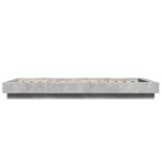 vidaXL Cadru de pat cu LED, gri beton, 90x190 cm, lemn prelucrat