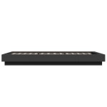 vidaXL Cadru de pat cu LED, negru, 75x190 cm, lemn prelucrat