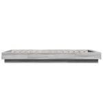 vidaXL Cadru de pat cu LED gri sonoma 75x190 cm lemn prelucrat